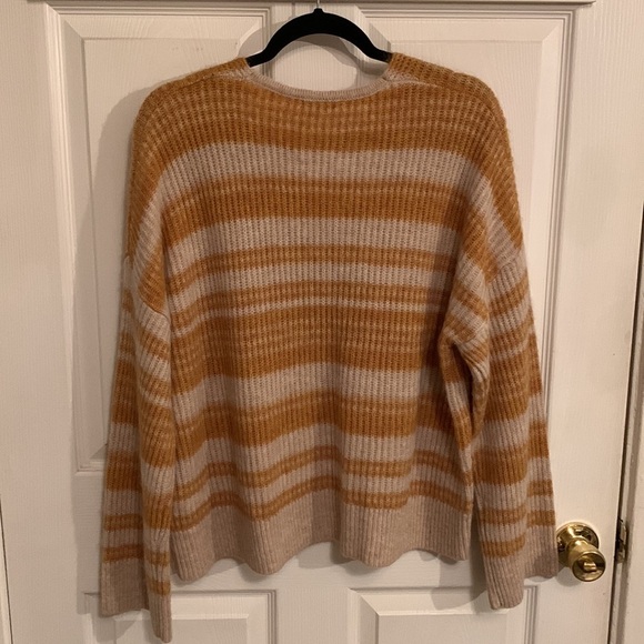 Madewell Space-Dyed Staley V-Neck Pullover Sweater, Size L - Picture 2 of 11